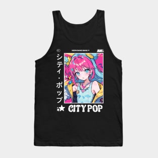 Retro Manga City Pop Vaporwave Aesthetic Anime #3 Tank Top